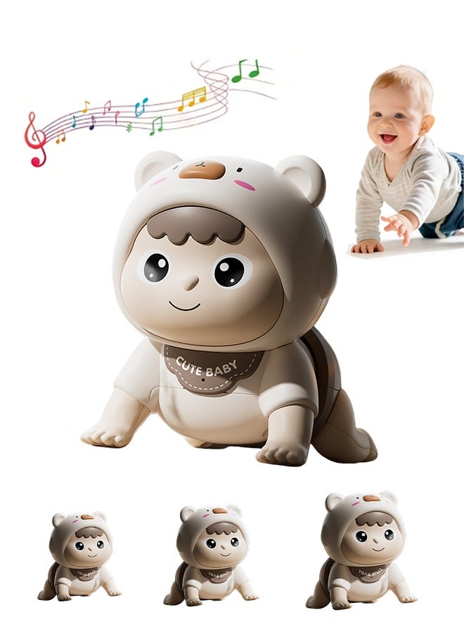 Vividorad Crawling Baby Toys Music Infant Toys Early Learning  Educational Light Up Music Toy for Head-up Exercises Electric Crawling Baby Toys Infant Tummy Time Toys Interactive Baby Crawling Toy Fun Crawling Doll for Infant Toddler Boys Girls - Image 1